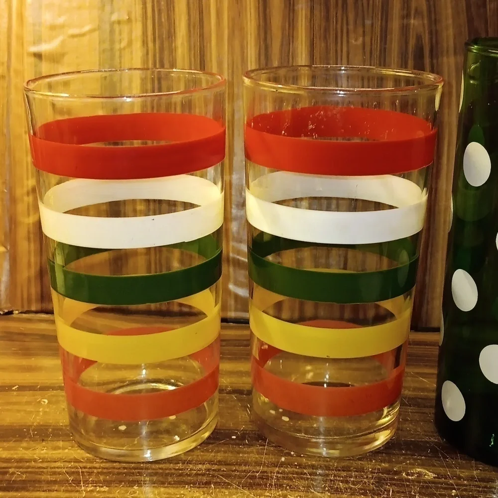 Vintage mcm retro colorful glasses
